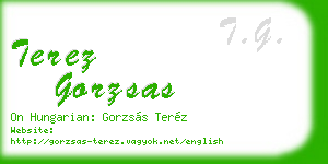 terez gorzsas business card
