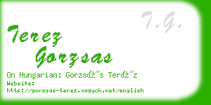 terez gorzsas business card